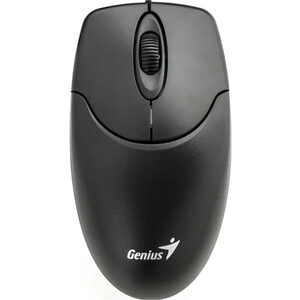 Мышь Genius NetScroll 120 V2, USB, чёрная (black, optical 1000dpi, подходит под обе руки) мышь asus mu101c белая 3200 dpi usb 3 кнопки optical 90xb05rn bmu010