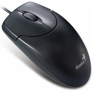 Мышь Genius NetScroll 120 V2, USB, чёрная (black, optical 1000dpi, подходит под обе руки)