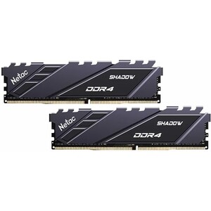 фото Память оперативная netac shadow ddr4-3200 32gb(16gb x 2) c16 grey, 16-20-20-40, 1.35v, xmp, радиатор