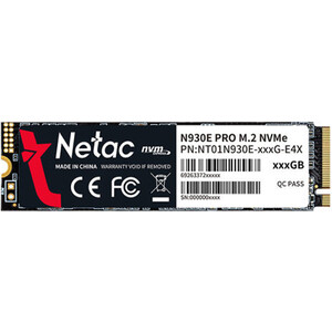 SSD накопитель NeTac N930E Pro PCIe 3 x4 M.2 2280 NVMe 3D NAND SSD 256GB, R/W up to 2040/1270MB/s 3Y внутренний ssd накопитель netac n535n 256gb m2 2280 sata iii 3d tlc nt01n535n 256g n8x