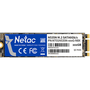SSD накопитель NeTac N535N M.2 2280 SATAIII 3D NAND SSD 512GB, R/W up to 540/490MB/s внутренний ssd накопитель netac n535n 512gb m2 2280 sata iii 3d tlc nt01n535n 512g n8x