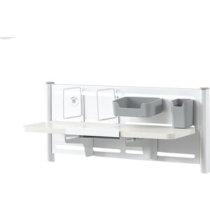 фото Детский стол mealux kingwood multicolor tg + bd p-18 tg (bd-820 tg multicolor + bd p-18 tg) столешница беленый дуб/накладки на ножках серые
