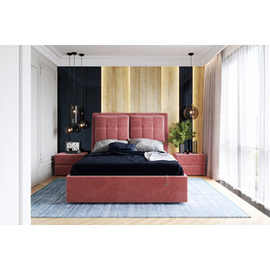 Кровать Сильва Ester 1400 модель 311 ультра коралл (SLV101788) матрас для кроватки топотушки эко лайн ультра 119 60 12 трикотаж