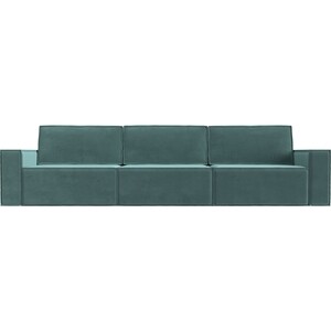 Прямой диван Лига Диванов Куба Лонг велюр бирюзовый диван кровать сильва монако 3т модель 002 ультра мустард slv102043