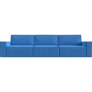 Прямой диван Лига Диванов Куба Лонг велюр голубой диван кровать сильва манхэттен 1пф 2т модель 003 ультра смок slv102021