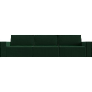 Прямой диван Лига Диванов Куба Лонг велюр зеленый прямой диван артмебель эллиот велюр зеленый