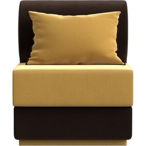 Кресло Лига Диванов Кресло Кипр микровельвет желтый/коричневый кресло лига диванов марк микровельвет желтый коричневый 111875