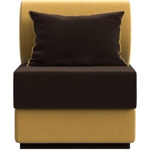 Кресло Лига Диванов Кресло Кипр микровельвет коричневый/желтый кресло лига диванов марк микровельвет желтый коричневый 111875