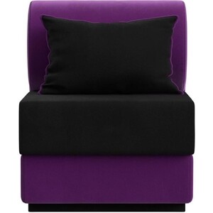 Кресло Лига Диванов Кресло Кипр микровельвет черный/фиолетовый кресло лига диванов кресло кипр велюр фиолетовый