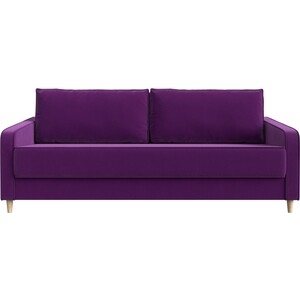Прямой диван Лига Диванов Варшава микровельвет фиолетовый прямой диван лига диванов ливерпуль лайт микровельвет фиолетовый