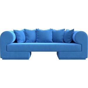 Прямой диван Лига Диванов Кипр велюр голубой прямой диван артмебель зиммер велюр голубой