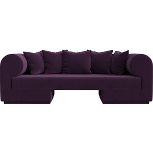 Прямой диван Лига Диванов Кипр велюр фиолетовый прямой диван лига диванов бергамо 2 х местный велюр фиолетовый 112042