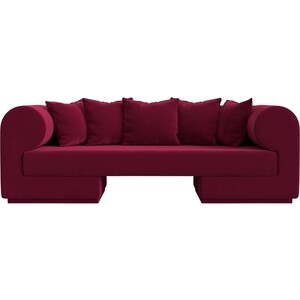 Прямой диван Лига Диванов Кипр микровельвет бордовый диван кровать угловой сильва угловой версаль ск модель 008 альма 35 slv101911