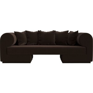 Прямой диван Лига Диванов Кипр микровельвет коричневый прямой диван лига диванов куба микровельвет коричневый