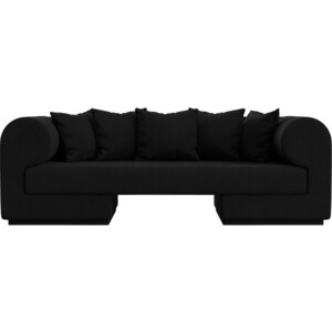 Прямой диван Лига Диванов Кипр микровельвет черный диван кровать угловой сильва угловой версаль ск модель 008 альма 35 slv101911