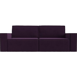 Прямой диван Лига Диванов Куба велюр фиолетовый прямой диван лига диванов неаполь велюр фиолетовый 111930