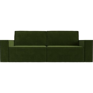 Прямой диван Лига Диванов Куба микровельвет зеленый прямой диван лига диванов варшава микровельвет зеленый