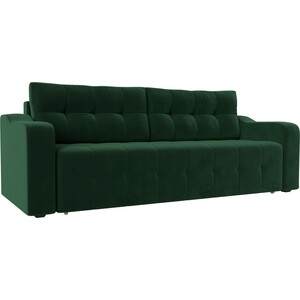 Прямой диван Лига Диванов Лиссабон велюр зеленый прямой диван лига диванов варшава велюр зеленый