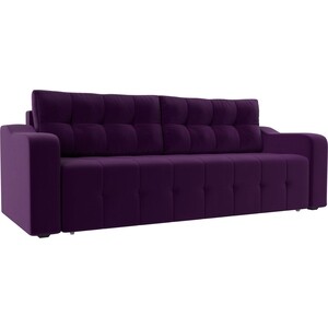Прямой диван Лига Диванов Лиссабон микровельвет фиолетовый лига диванов прямой диван лига 023 микровельвет экокожа фиолетовый