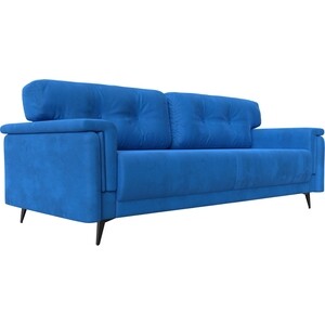Прямой диван Лига Диванов Оксфорд велюр голубой прямой диван артмебель зиммер велюр голубой