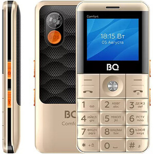 Мобильный телефон BQ 2006 Comfort Gold+Black 86194838 2006 Comfort Gold+Black - фото 1