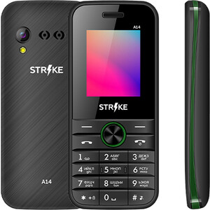 Мобильный телефон Strike A14 Black+Green 86192236 A14 Black+Green - фото 1