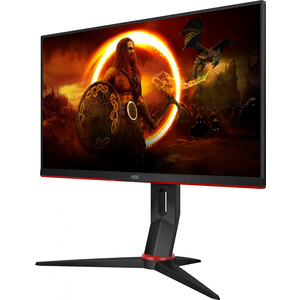 фото Монитор aoc 23.8'' gaming 24g2u5-bk черный/красный ips led 1ms 16:9 hdmi m/m матовая has piv 250cd 178гр/178гр 1920x1080 freesync premium