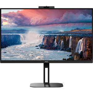 фото Монитор aoc 27'' q27v5cw/bk черный ips led 1ms 16:9 hdmi m/m cam матовая has piv 300cd 178гр/178гр 2560x1440 freesync dp 2k usb 6.64кг