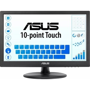 фото Монитор asus 15.6'' touch vt168hr черный tn led 16:9 hdmi глянцевая 220cd 1366x768 vga hd usb touch 1.51кг (90lm02g1-b04170)