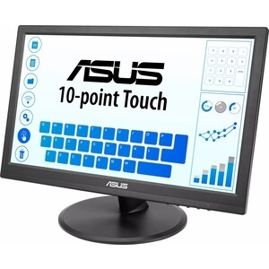 фото Монитор asus 15.6'' touch vt168hr черный tn led 16:9 hdmi глянцевая 220cd 1366x768 vga hd usb touch 1.51кг (90lm02g1-b04170)