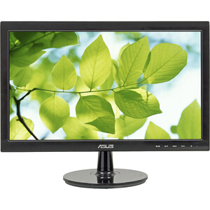 фото Монитор asus 18.5'' vs197de черный tn led 16:9 матовая 200cd 1366x768 d-sub 2.6кг (90lmf1301t02201c-)