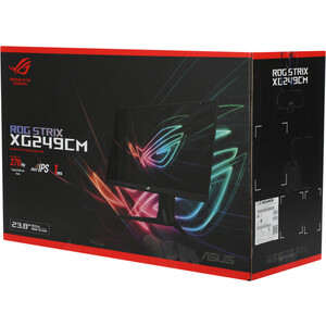 фото Монитор asus 23.8'' rog strix xg249cm черный ips led 16:9 hdmi матовая has piv 350cd 178гр/178гр 1920x1080 dp fhd usb 6.6кг (90lm07k0-b01a70)