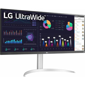 фото Монитор lg 34'' ultragear 34wq650-w черный ips led 1ms 21:9 hdmi m/m матовая has 400cd 178гр/178гр 2560x1080 freesync (34wq650-w.aruz)