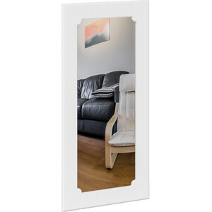 фото Прихожая мебельный двор п-6 тумба + зеркало, цвет венге/фасады мдф белое дерево фрезеровка ромб (1024935)