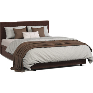 Кровать двуспальная с подъемным механизмом Шарм-Дизайн Классика 140 велюр Дрим шоколад кровать двуспальная мебелико герда экокожа коричневая