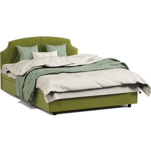 Кровать двуспальная с подъемным механизмом Шарм-Дизайн Шарм 140 велюр Дрим эппл. кровать двуспальная мебелико герда микровельвет зеленый
