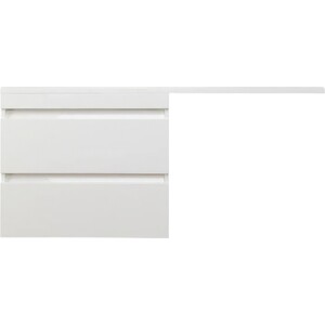 фото Тумба с раковиной style line даллас люкс 68 (130l) подвесная, под стиральную машину, белая (2000949232553, 2000949237442)