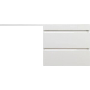 фото Тумба с раковиной style line даллас люкс 68 (130r) подвесная, под стиральную машину, белая эмаль (2000551242001, 2000949237473)