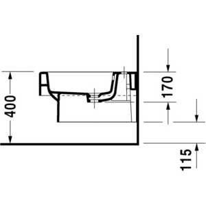 фото Биде подвесное duravit vero 37х54 см (2239150000)