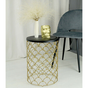 Стол журнальный Мебелик SHT-CT24 золото/черный муар стол журнальный мебелик beautystyle 14 дуб маррон