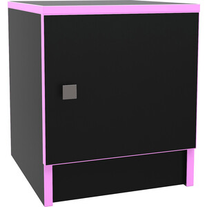Прикроватная тумбочка МДК Black Розовый (BL - КМ3Р) прикроватная тумбочка женева розовый велюр
