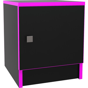 Прикроватная тумбочка МДК Black Фуксия (BL - КМ3Ф) шкаф 2х створчатый мдк black фуксия bl ск2ф