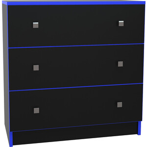 Комод МДК Black 3 ящика синий (BL - КМ1С)
