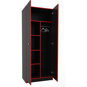 Шкаф 2х створчатый МДК Black Красный (BL - СК2К)