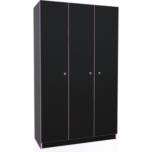 Шкаф 3х створчатый МДК Black Розовый (BL - СК3Р) подсветка для зеркал italline it01 1088 45 black