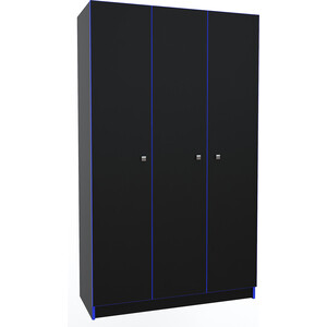 Шкаф 3х МДК Black Синий (BL - СК3С) подсветка для зеркал uniel ult f36 6w 4500k ip44 black ul 00006907