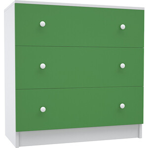 Комод МДК Феникс с 3-мя ящиками зеленый (КМ1Ф-З) шкаф мдк феникс 2 х створчатый высокий зеленый ск2ф з