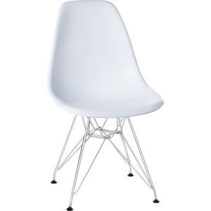 Стул обеденный Dobrin DSR LMZL-PP638A ножки хром, цвет белый (W-02) офисное кресло для персонала dobrin mickey lmzl pp635d белый