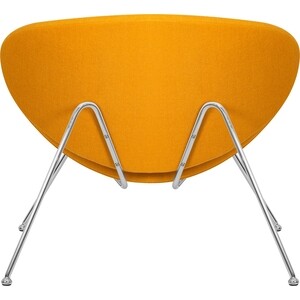 Кресло дизайнерское Dobrin EMILY LMO-72 желтая ткань AF13, хромированная сталь