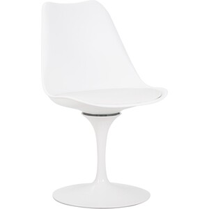 Стул обеденный Dobrin TULIP LMZL-PP635E белое основание, цвет белый (W-02) офисное кресло для персонала dobrin mickey lmzl pp635d белый